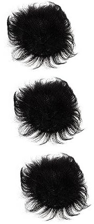 FRCOLOR 3 Stück Unsichtbare Nahtlose Haarteile Für Männer Mit Kahler Stelle Haarverlängerungen Für Männer Realistisches Echthaar Angenehm Zu Tragen Glatt Und Glänzend