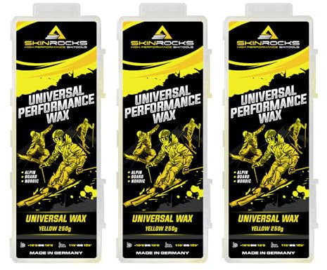 SkinRocks Universal Skiwachs Langlauf Snowboard Bügelwachs All IN ONE Wax gelb (750)