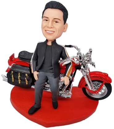 mydedor Individuelle Wackelkopf, personalisierte einzigartige handgefertigte Wackelkopf-Figur für den Mann, basierend auf Ihrem Foto für Geburtstag, Abschluss, Arzttag, Vatertag, Jubiläen