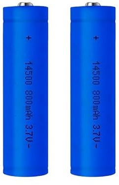 14500 Pilas Recargables, 3.7V 800mAh 14500 Baterías 14500 de Litio Batería Gran Capacidad Top Botón Li-Ion Bateria para Linternas LED, Linterna Frontal, Dispositivos Electrónicos