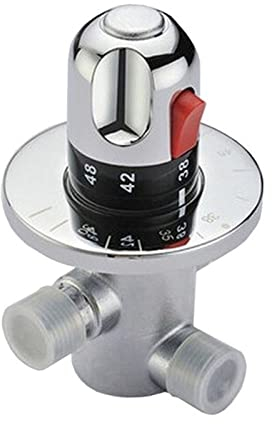 Thermostatventil New Messing Steuerung Der Wassertemperatur-Hahn-Adapter-Kit, Hahn-Stecker-Zufuhr-Hahn-Geschirrspüler Kit Wannen-Hahn-Schlauch Schlauch Messing Belüfter Connect Gartendusche(Color:Type