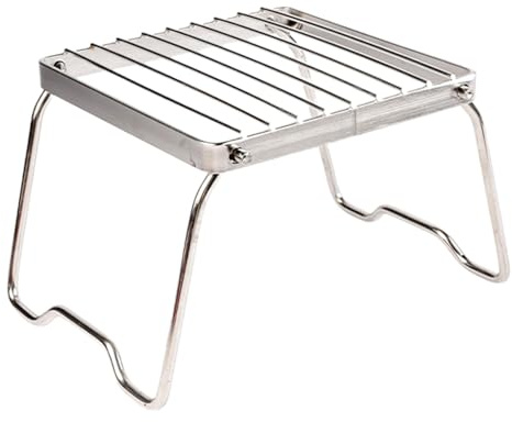 Duroecsain Klappbare Lagerfeuergrills, Camping-Grillrost - Feuerstellen-Grillrost aus Edelstahl | Hochleistungs-Edelstahl-Campinggrill über dem Feuer, Grillrost, Feuerstellenrost, Camping-Kochzubehör