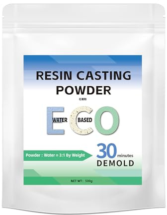 Chenxi Studio 300/500g/1000/2000g Polvere di colata di resina in polvere per colata in gesso a polimerizzazione rapida facile miscelazione resina colata attivata dall'acqua