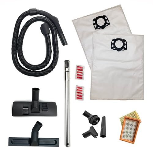 Filtamagic Complete Service Kit Compatible with Karcher MV4 MV5 MV6 WD4 WD5 WD6 Series Includes Hose Assembly, Handle, Telescopic Extension Tube, Floor Tools, Hand Tools, x2 Bags and HEPA Filter