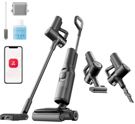 roborock F25 Ace Combo Aspiradora-Fregona en Seco y Húmedo, 5 en 1, Sin Cable, 20.000 Pa, Autolimpieza a 90 °C y Secado Rápido, Ruedas Asistidas, 60 min de Autonomía, WiFi, Diseño Plano de 180°