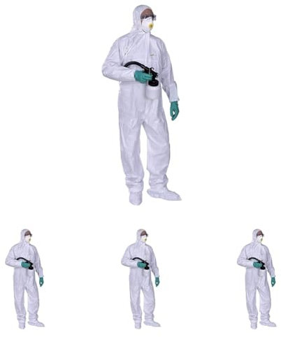 Delta Plus 400732 Tuta di Protezione Chimica (Confezione da 4)