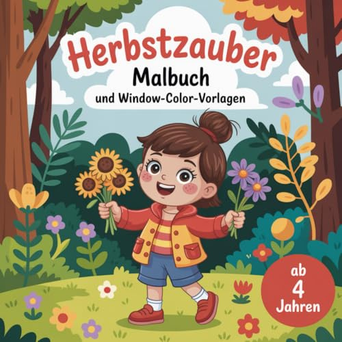 Herbstzauber Malbuch und Window-Color-Vorlagen ab 4 Jahren mit 50 herbstlichen Bildern und Motiven