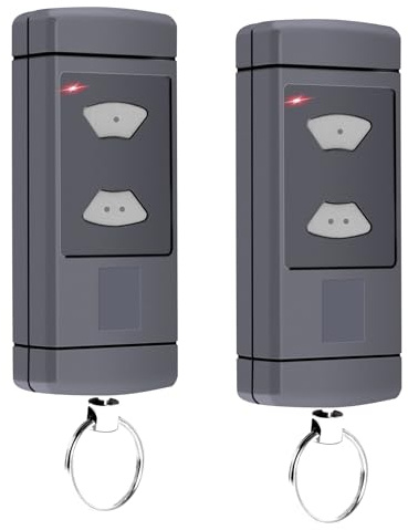 Handsender Kompatibel mit, 40,685MHz Ersatz Garagentoröffner für HSM2-40, HSM4-40, HSE2-40, HSE4-40, HS2-40, HS4-40, 2 Kanal, 2er Pack