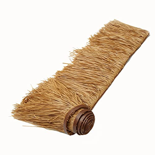 Artificial Palm Thatch Rolls Roof Thatch –0.5X1m Artificial Palm Thatch Rolls Tiki Bar Hut Grass Duck Boat Blinds Grass Runner Palapa That For Decorating Gazebo(Yellow c,0.5x8m)