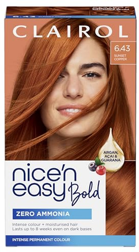 Clairol Nice N Easy Permanent Bold Zero Ammonia Hair Dye 6.43 Sunset Copper