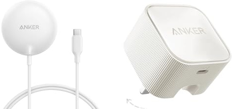 Anker MagSafe Charger Pad Compatible, MagGo iPhone 16 Wireless Charging Pad, Qi2 Certified 15W Wireless Charger, For iPhone 16/16 Plus/16 Pro/16 Pro Max/15/14/13/12 Series and a Anker Nano USB C Plug