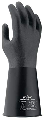 Uvex RUVEX-BUTYL B 8 Schutzhandschuh, Schwarz, Größe 8, 50 Stück