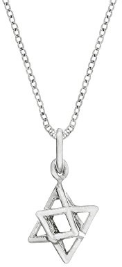81stgeneration Collana con Stella di David 3d in Argento Sterling per Uomo e Donna | Ciondolo a Forma di Stella Merkaba in Argento 925, Catena da 18 Pollici | Collana di Geometria Sacra Spirituale