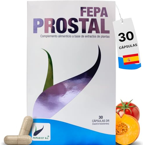 FEPA Prostal 30 Cápsulas con Extractos de Sabal y Prunus africana, Zinc y Selenio – Complemento Alimenticio para el Apoyo del Bienestar Urinario y Prostático – Fepadiet