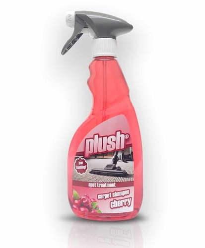 Plush Spot Carpet Cleaner Solution, Carpet Shampoo, Upholstery Cleaner | 500ml Cherry Scent - Deep cleaning formula, Removes stains, Fresh scent, Safe for carpets & upholstery, Easy to use