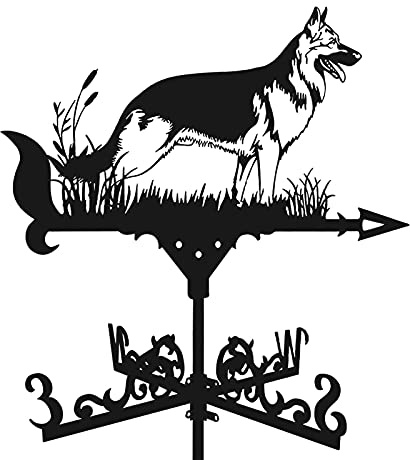 Wetterfahne aus Metall, 23,4313,39 cm, niedlicher Hund, Retro-Eisen, Wetterfahne für Gartendekoration, Niktule