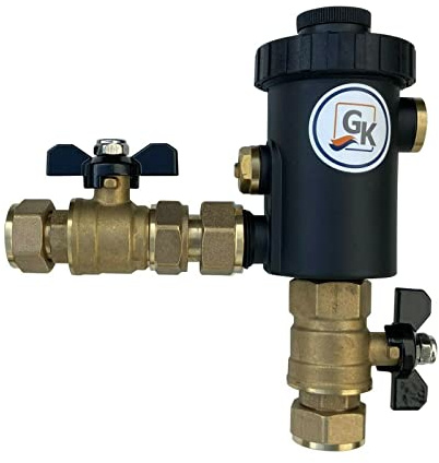 Schlammabscheider Heizung mit Magnet Schmutzfänger Magnetfilter aus Technopolymer bis 10 Bar 3/4''