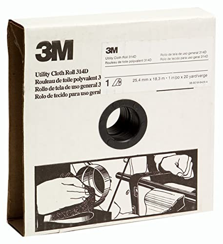 3M Papel de lija P80 (mediano), óxido de aluminio, paquete de 25 metros