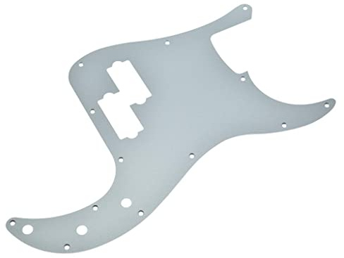 KAISH Pickguard aus mattem Aluminium, Präzisions-Bass-Stil, eloxiertes P-Bass-Plektrumschutz, Kratzplatte für amerikanische/mexikanische Präzisions-P-Bass, matt-silber