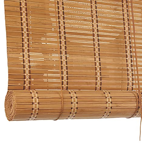 zhijiaqian456 Tenda a Rullo in bambù Naturale,Tende a Rullo,per Interni oscuranti,Adatto alle Finestre,Veneziana per Finestre,Porte e Balconi,Personalizzate (80 x 130 cm)