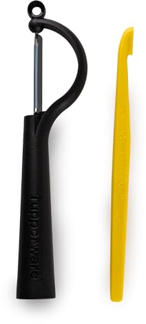 Tupperware Schälfix schwarz + Orangenschäler gelb (inkl. 1x Bio Saatgut)