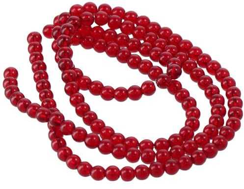YYlingx 126 PCS Garnet Red Glass Crystal Beads 6MM Round Loose Beads for Bracelet Necklace Earring DIY Jewelry Making