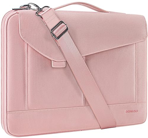 DOMISO 17-17.3 Zoll Laptop Tasche Aktentasche Umhängetasche Kompatibel mit 17.3 Dell/HP Pavilion 17/ProBook 470/MSI GS73VR Stealth PRO/Lenovo/Acer/ASUS,Rosa