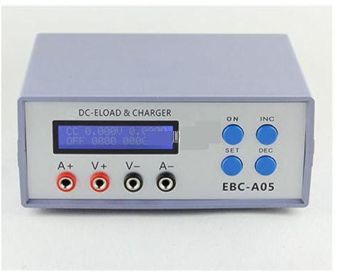 KOROBIE Batterietestgerät EBC-A05+ Batteriekapazitätstester Mobiler Stromladekopftester Elektronische Lastladung 50mA-3A Entladung 50mA-5A 60W für LKW, Marine, Motorrad, SUV, Boot
