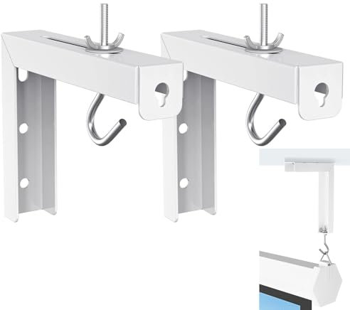 Support D'écran De Projecteur Réglable - Support Mural pour Écran De Projecteur en Forme De L, Support De Montage Mural pour Projecteur Domestique Et Écran De Cinéma avec Crochet De Montage Réglable,