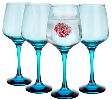 Glasmark KROSNO, 300ml, Juego de 4, Copas de Vino, Copas de Vino Blanco, Copas de Vino Tinto, Diseño Original, Apto para Lavavajillas, Forma y Estilo Únicos, Perfecto para Hogar y Restaurantes