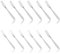 Stainless Steel Silver Dessert and Fruit Serving Utensils, Set of 12-12.8cm Cake Serving Pieces, Elegant Cutlery for Parties and Dining, Includes 12 Pcs Fruit and Cake Utensil Set