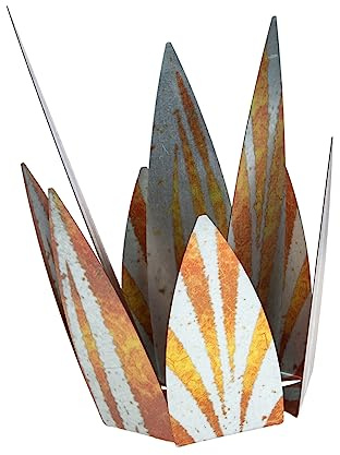 BEBEMOKO Ornement De Jardin Fer Décoration Forme De Plante Agave pour Aménager Votre Espace Extérieur avec Style Et Originalité