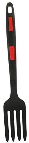Genérico tenedor de espagueti tenedor práctico de cocina reutilizable Ergonómico herramientas de de cocina de cena práctico de silicona gel de sílice Black