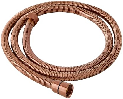 MILANO Brushed Copper Fine Ribbed Brass Shower Hose 1.75m