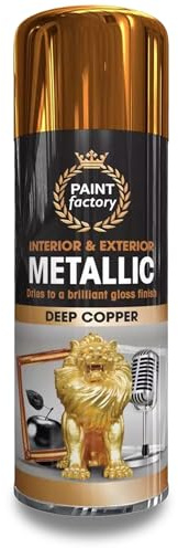 AOC24 - 400ml Metallic Copper Spray Paint - Gloss Finish Spray Paint for Metal Wood Plastic - Multipurpose Deep Copper Spray Paint - Interior Exterior Furniture Decorative Item Spray Paint (1)