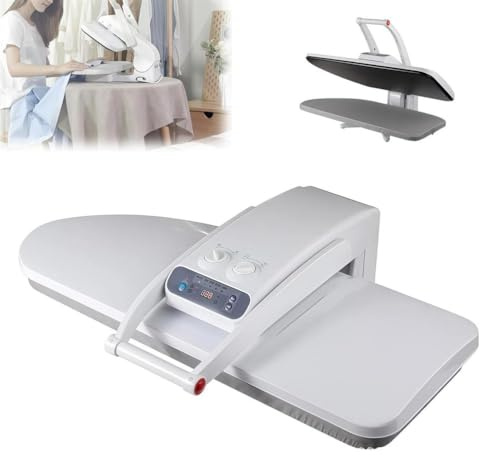 SAYEYBU Presse Vapeur Professionnelle Robuste, Machine Repasser Grandes Plaques pour Draps, Serviettes et Taies d'oreiller, 5 RéGlages TempéRature, Compatible avec Tous Tissus,Without Stand