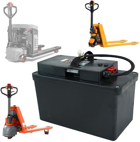 HJGHY Batterie de Remplacement au Lithium 24V 40Ah pour transpalette électrique, avec Carte de Protection BMS intégrée et poignée de Transport, Compatible avec Les Kits Moteur 0-960W