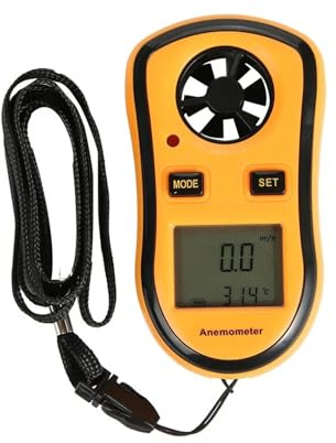 Digital Anemometer, GM8908 Digital Anemometer Nautical Meteorological Handheld Wind Speed And Temperature Meter TOOL(GM8908-with-mark)