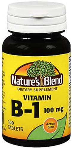Nature's Blend Vitamin B1 100 mg Tablets - 100 ct, Pack of 3