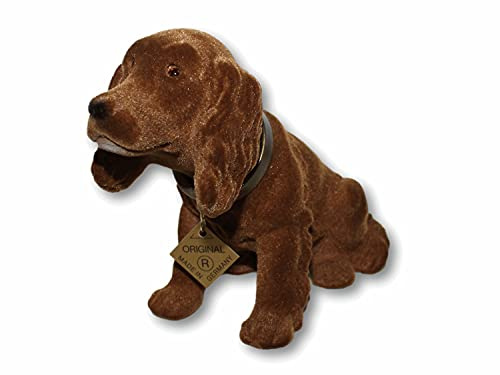 RAKSO Wackel Figur Hund Cocker Spaniel Wackelfigur H 12,5 cm klein Dekofigur mit Wackelkopf
