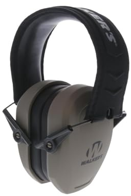 Walker's Razor Slim Passive Earmuffs Ultra Low Profile 27dB NRR Light Weight
