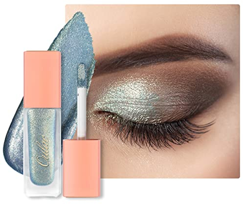 Oulac Fard a Paupiere Liquide,Maquillage Femme Paillettes Yeux,Pas d'alcool, Ingrédients sûrs, Liquid Eyeshadow Vegan, 6.8g, Anguille électrique (14)