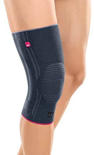 medi Genumedi - Kniebandage mit Haftband - unisex - silber - Größe V extraweit - Bandage zur Weichteilkompression - Beidseitig tragbar