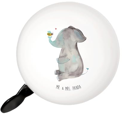 Mr. & Mrs. Panda Fahrradklingel Elefant Biene - Geschenk, Liebe, Hochzeitsgeschenk, Fahrrad-Klingel, Fahrrad Klingel, Gute Laune, Liebesspruch, Für, Fahrradglocke, Jahrestag