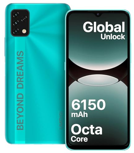 UMIDIGI Smartphone Ohne Vertrag, 4GB+32GB Octa Core Handy Günstig, 5000mAh Akku, Handy ohne vertrag, 6,53 HD + Display, 16MP+8MP, 3-Kartenfächer, Dual SIM 4G Handys/OTG (Grün)