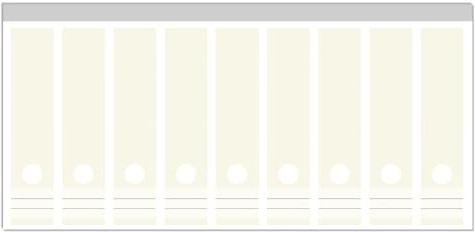 Wallario Ordnerrücken Sticker Beige - Größe 9 Stück, Rückenschilder für 9 breite Ordner, Klebeetiketten