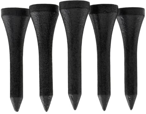 100 Stück Bambus-Golf-Tees | mehrere Farben und Größen | umweltfreundliche und nachhaltige Bambus-Golf-Tees (38 mm schwarz)