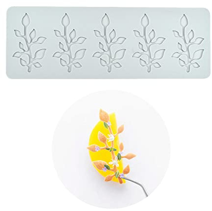 Silikon-Fondant-Spitzenmatte, Zuckerhandwerk-Abdruckform, essbarer Kuchen, molekulare Küche, Dekoration, 5 Löcher Blatt