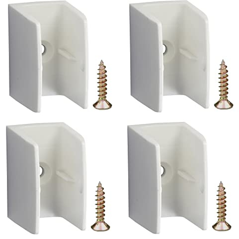 cyclingcolors 4x Clip bloqueur de manivelle volet Roulant Blanc Support Guide Manette Plastique 15mm - 18mm Universel fenêtre Mur à Visser
