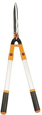 TONZN Garden Hedge Shears, Professional Adjustable Hedge Shears Wave Steel Blades Shock Absorbing Design Trimming Border Boxwood